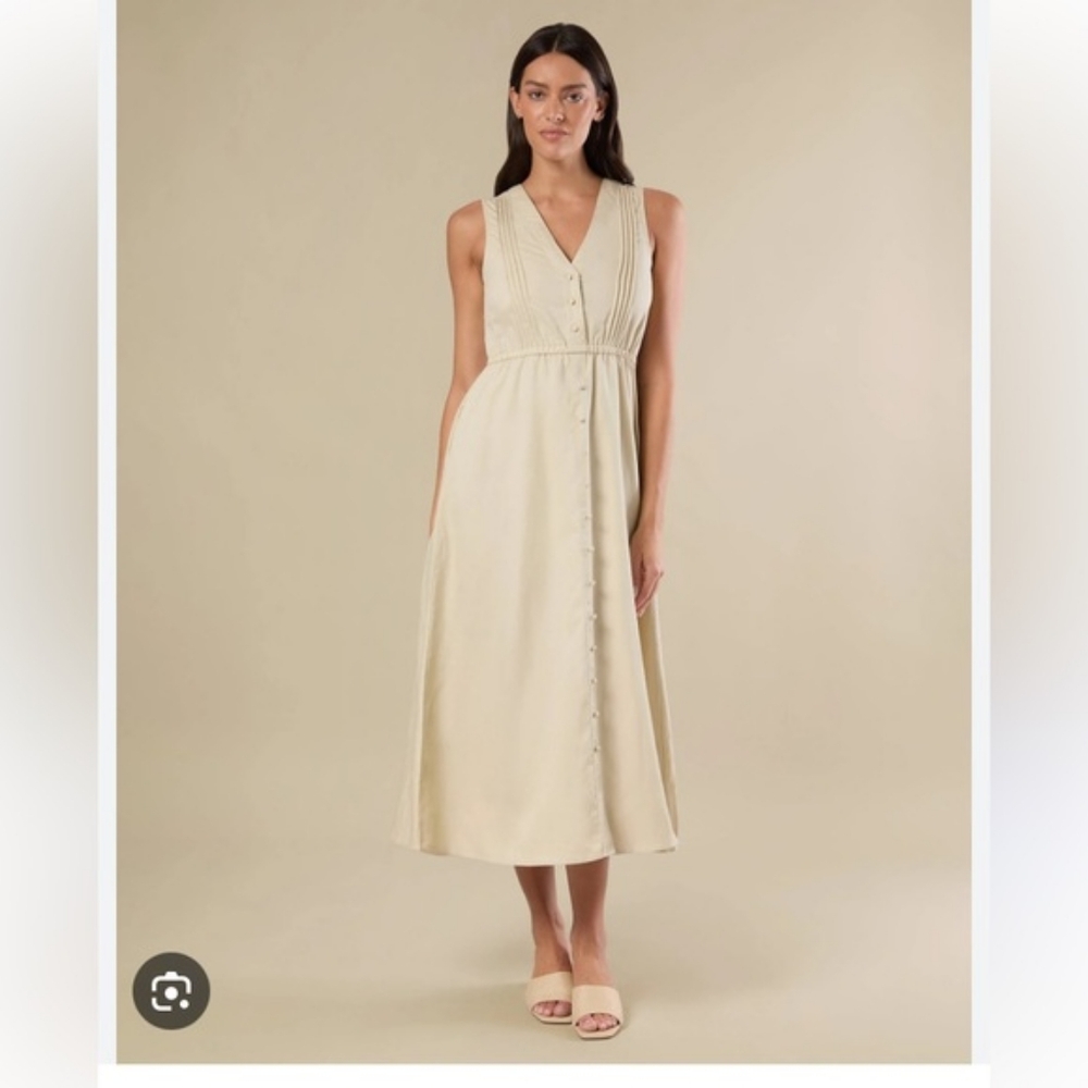 Rachel Parcell Pin Tuck Shirt Dress Sz.MED WHITE. Orig.$188.
